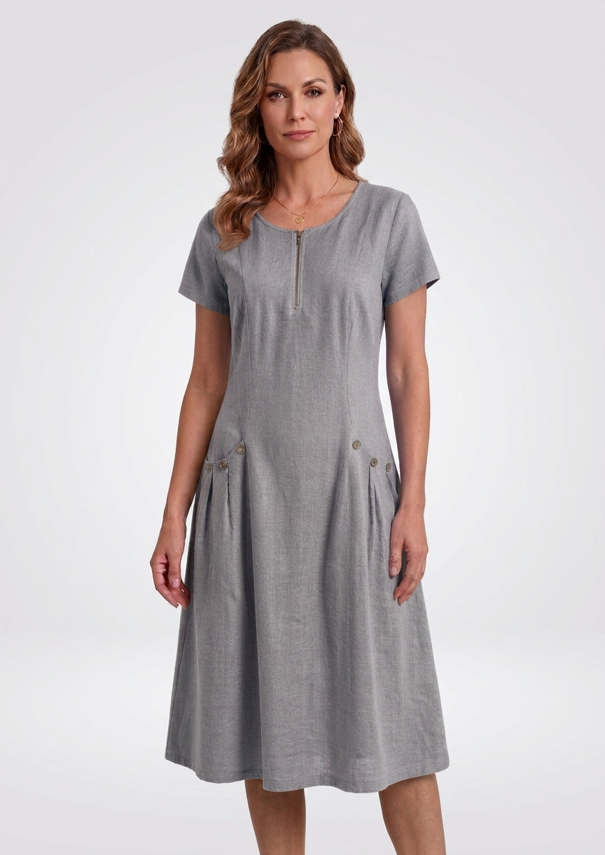 Robe Élégante à Manches Courtes