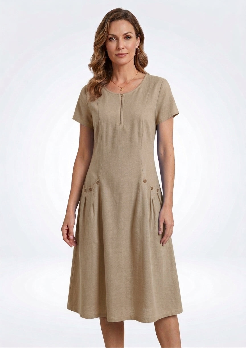 Robe Élégante à Manches Courtes