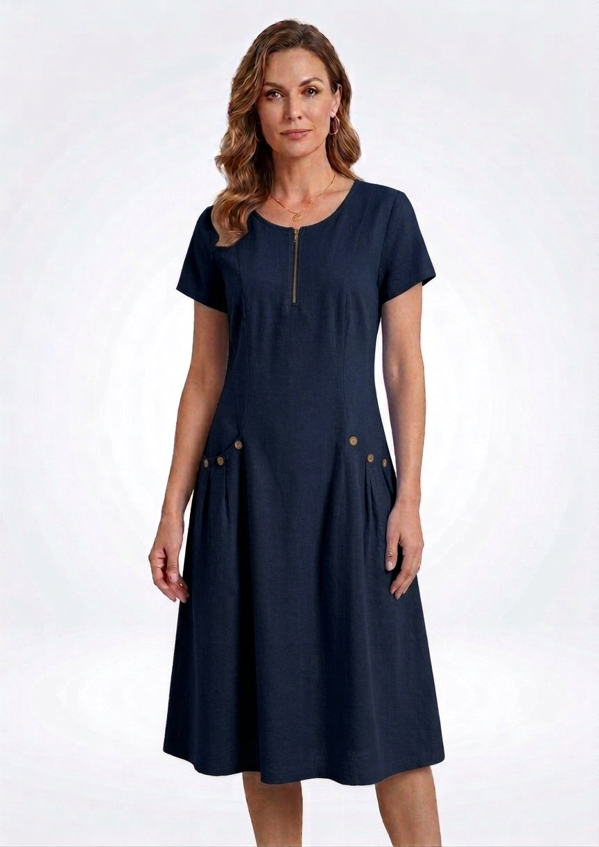 Robe Élégante à Manches Courtes
