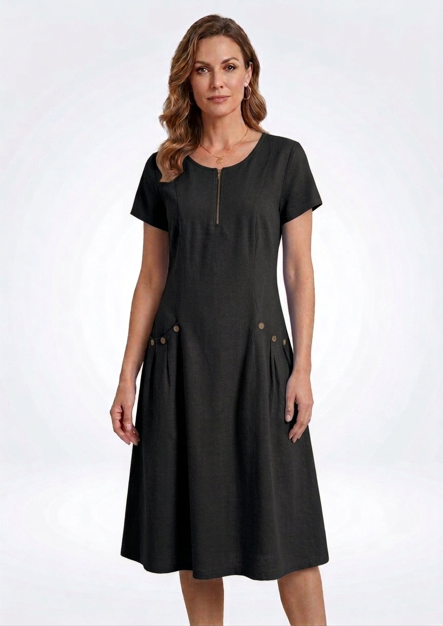 Robe Élégante à Manches Courtes