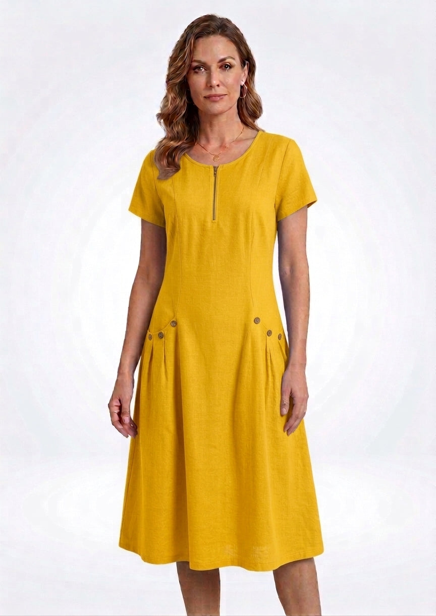Robe Élégante à Manches Courtes