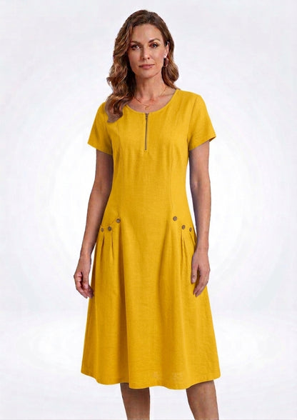 Robe Élégante à Manches Courtes