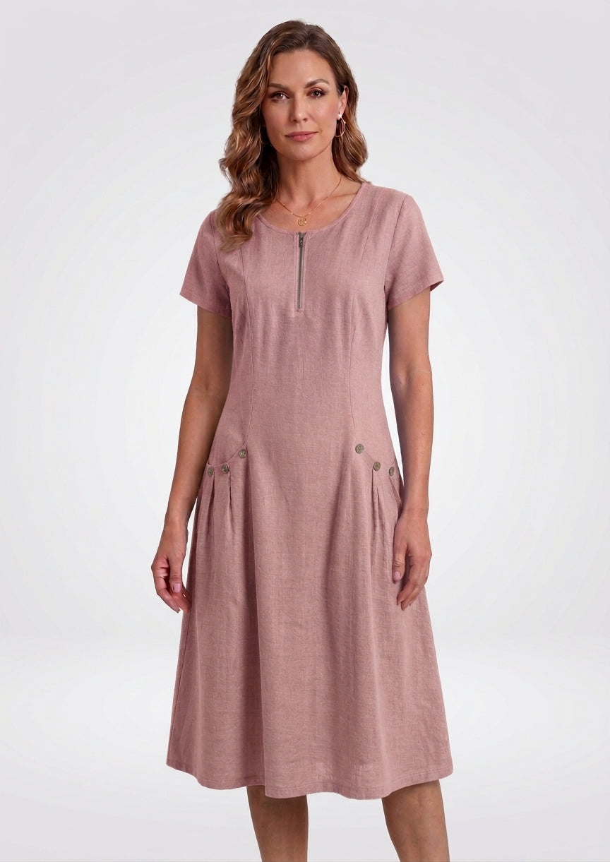 Robe Élégante à Manches Courtes