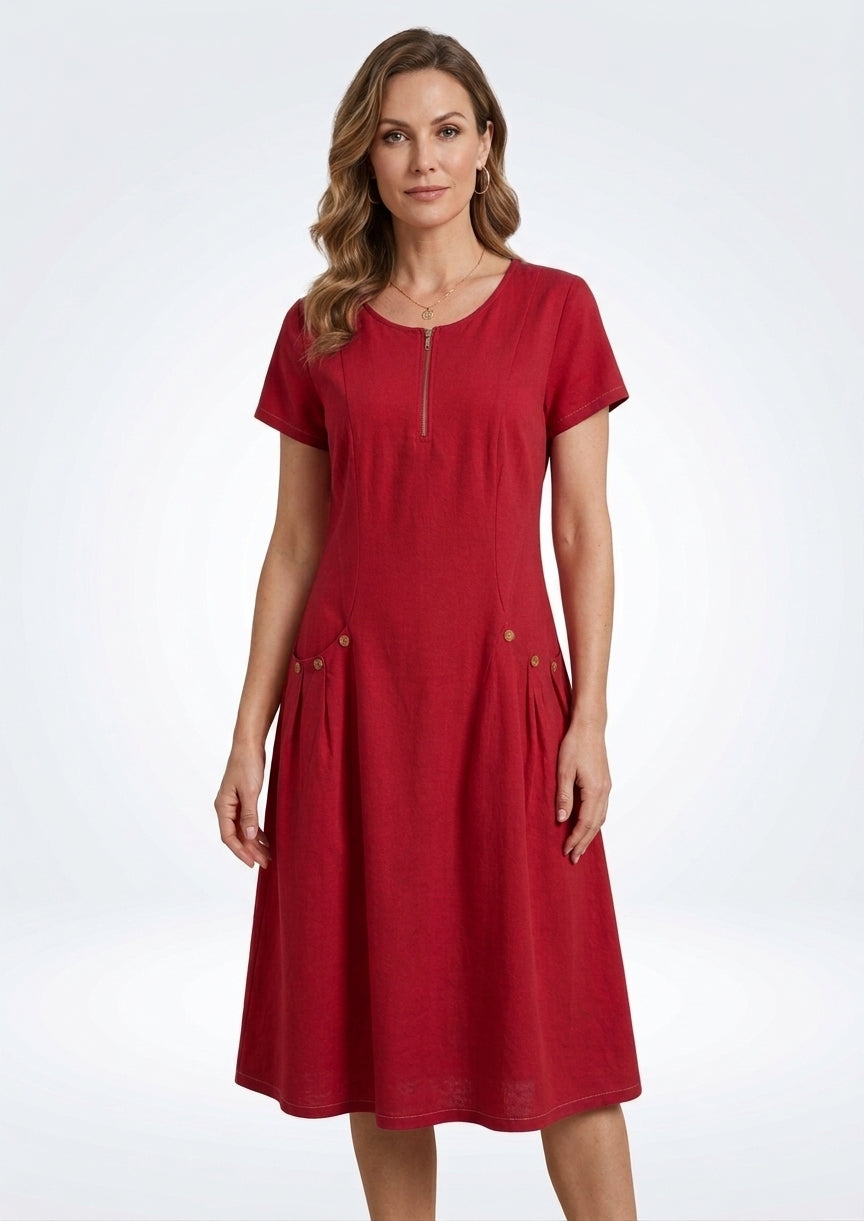 Robe Élégante à Manches Courtes