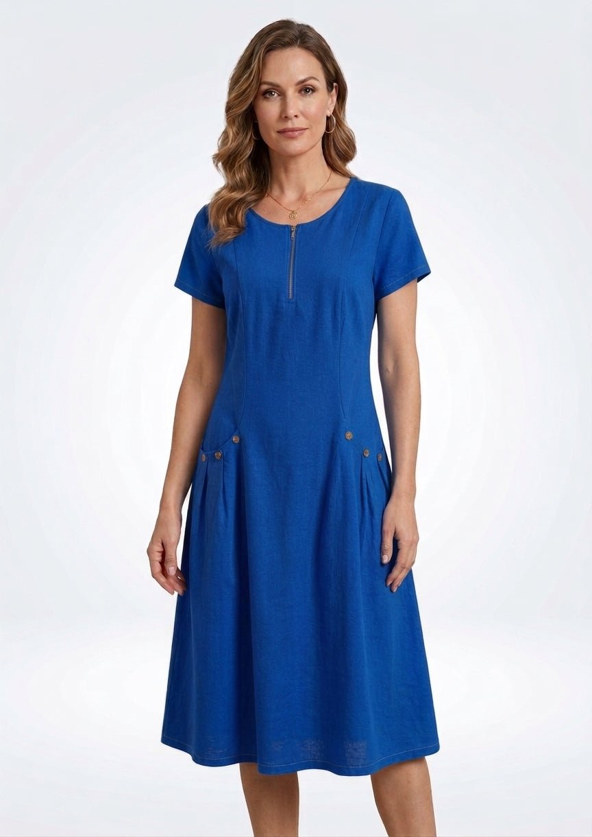 Robe Élégante à Manches Courtes